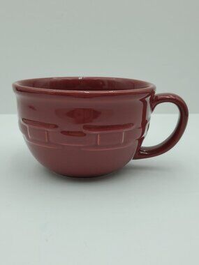 Longaberger Pottery Paprika Oversized Round Mug Large Paprika Soup Coffee Mug